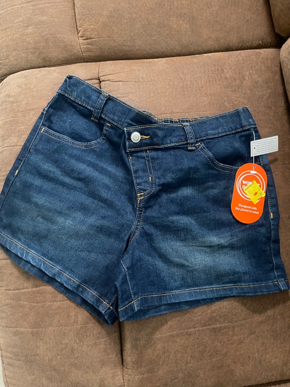 wonder nation Dark Indigo Denim Skort Shorts - Blue
